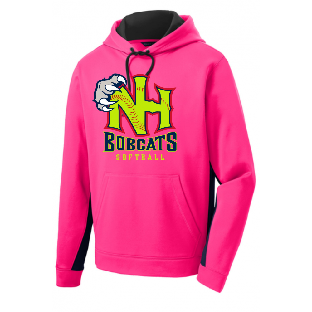 NH BOBCAT SOFTBALL YST235 NEON PINK BLACK