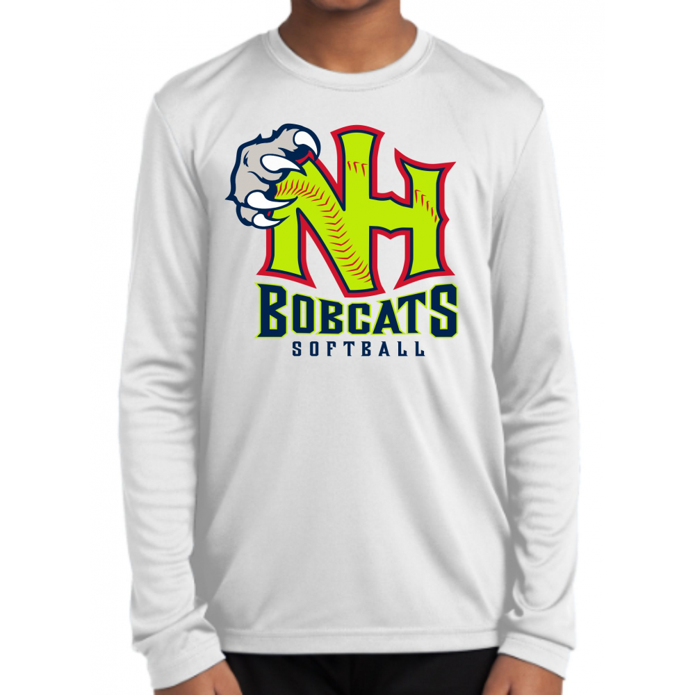 NH BOBCAT SOFTBALL YST350LS WHITE