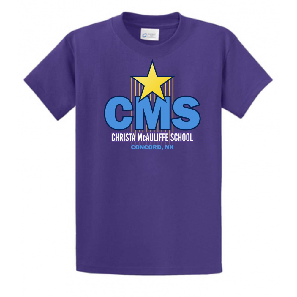 Christa McAuliffe School » T-Shirts » CMS Youth & Adult Purple T-Shirt