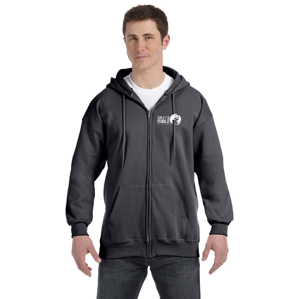 GBF Hood Charcoal Heather FRONT