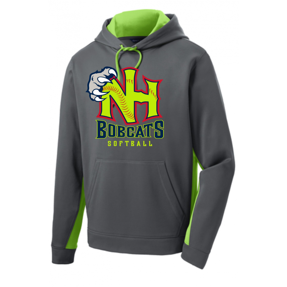 NH BOBCAT SOFTBALL YST235 GREY LIME