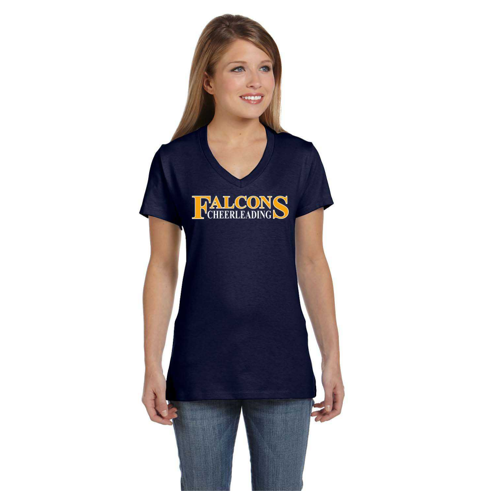 Bow Cheer Falcons Vneck